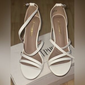 Dream Pairs Women's Cream Strappy Heels